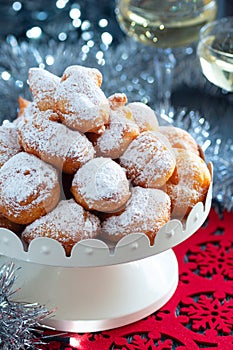Oliebollen, Oil Balls, or Dutch Doughnuts, Fried Dough for New Year\'s Eve Holiday