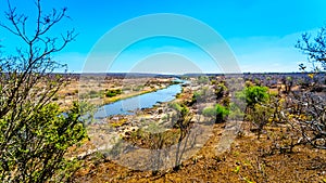 The Olifant River in Kruger National Park in South Africa viewed from Olifant Lookout