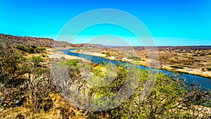 The Olifant River in Kruger National Park in South Africa viewed from Olifant Lookout