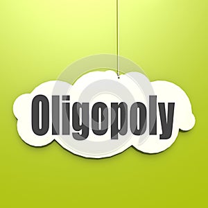 Oligopoly word on white cloud