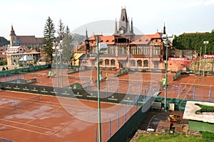 Olimpia tennis court in Brasov (Kronstadt), in Transilvania.