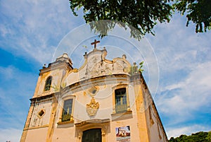 OLINDA, PERNAMBUCO, BRAZIL: Old beautiful Catholic Church in Olinda. Olinda is a colonial town on Brazil s northeast coast