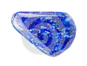 olished Lapis lazuli (Lazurite) gem stone isolated