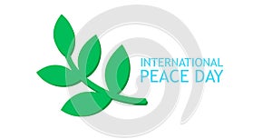 Olive branch and banner for International Peace Day poster