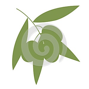Olive branch. Simple icon for your design.