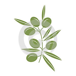 Olive branch. Simple icon for your design.
