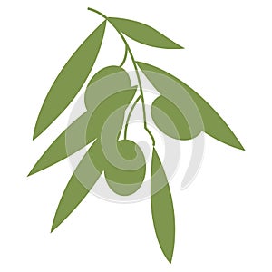 Olive branch. Simple icon for your design.