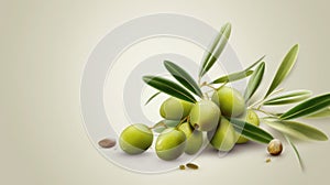 Olive and branches banner background.