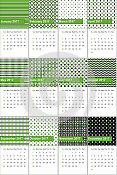 Olive drab and bastille colored geometric patterns calendar 2016