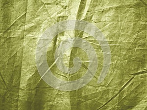 Olive green creased grunge background