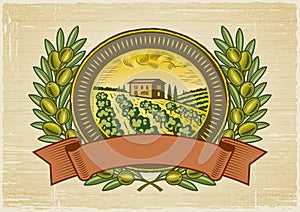 Olive harvest label