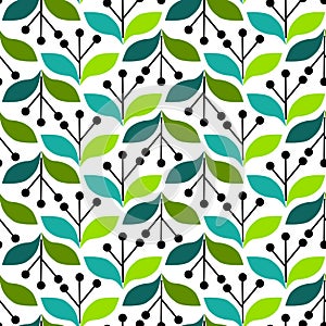 Olive Leaves Seamless Background