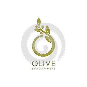 Olive logo vector design premium