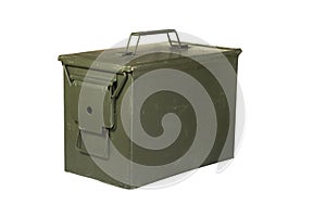 Olive metal ammunition box US