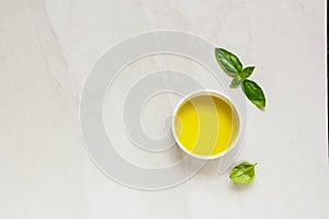 Olive oil and basil