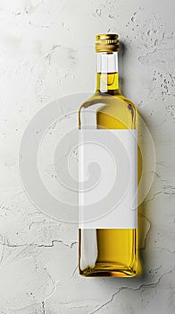 Olive oil bottle ad background with copyspace, vegetable oil commercial produce, food industry and retail