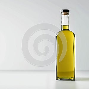 Olive oil bottle ad background with copyspace, vegetable oil commercial produce, food industry and retail