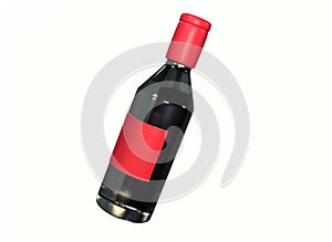 olive oil bottle icon on a white background 3d rendering