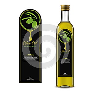 Olive Oil Bottle With Label