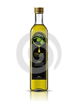 Olive Oil Bottle With Label