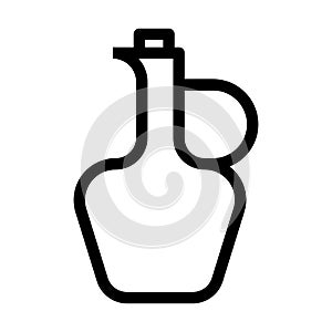Olive oil bottle line icon