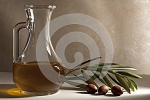 Olive Oil in a Cruet photo