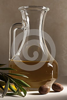 Olive Oil in a Cruet photo