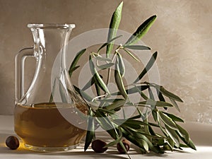 Olive Oil in a Cruet photo