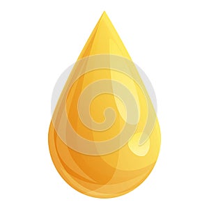 Olive oil drop icon, cartoon style