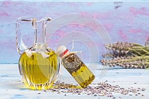 Olive oil flavored with lavender