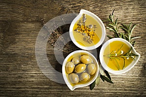 Olive oil with herbs