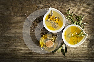 Olive oil with herbs