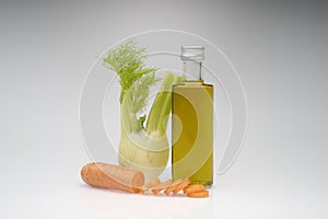 Olive oil with hortalizas photo