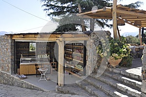 Cave of Zeus Way Olive Oil Kiosk in Crete island of Greece