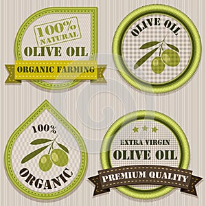 Olive oil labels.