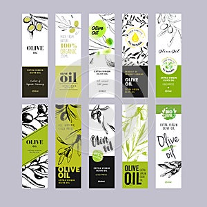 Olive oil labels collection