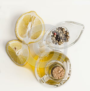 olive oil, lemon and pepper mix