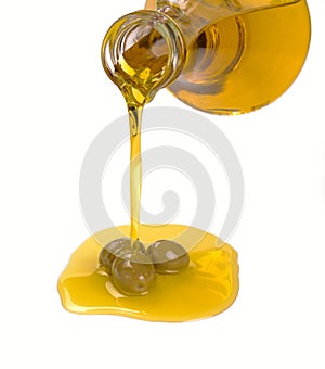 Olive oil pouring