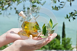 Olive oil. Sirmione, Italy