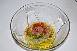 olive oil with spices
