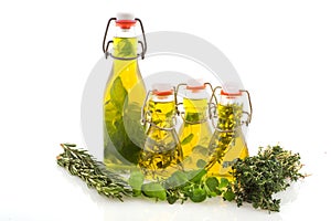 Olive oil verious herbs