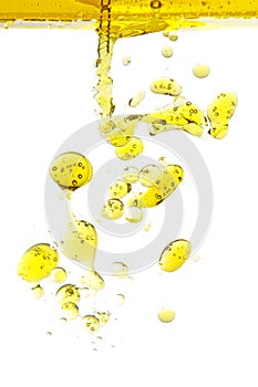 Olive oil in water