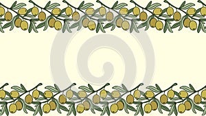 Olive template with copy space