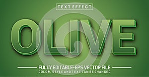 Olive text editable style effect
