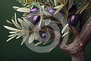 Olive tree branch advertising banner background design
