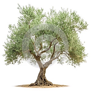 Olive tree isolated on transparent background