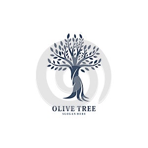 Olive tree logo vector design