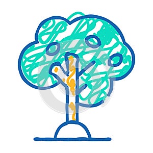 olive tree vector symbol illustration icon doodle illustration