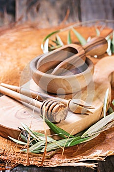Olive wood kitchen utensil