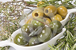 Olives and aromatic herbs